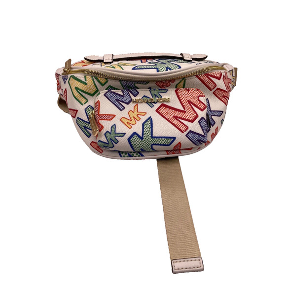 Michael Kors PRIDE Erin Graphic Logo Belt Bag Bright - Picture 3 of 16